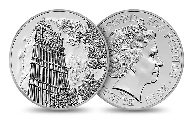 Отчеканена новая серебряная монета Биг-Бен Британии