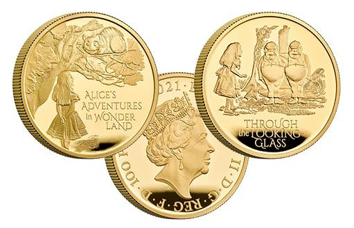 Британия впустила золотые монеты с приключениями Алисы