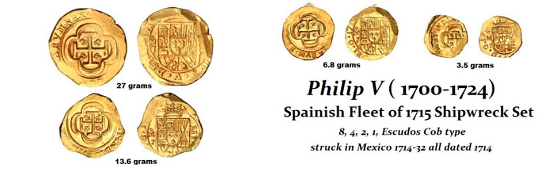 Испанские монеты времен Филиппа V