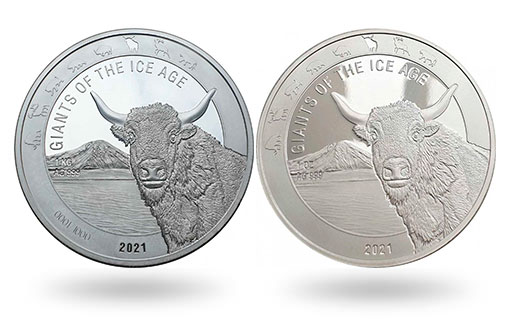 Серебряная монета с первобытным быком выпущена для Ганы