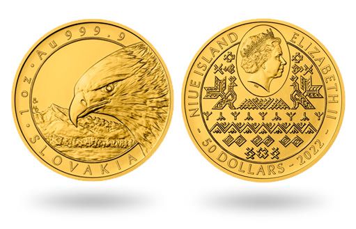 Ниуэсские золотые монеты с орлом