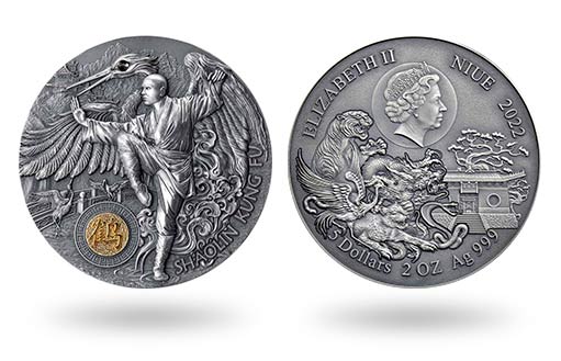Ниуэсские серебряные монеты в честь шаолиньского кунг-фу