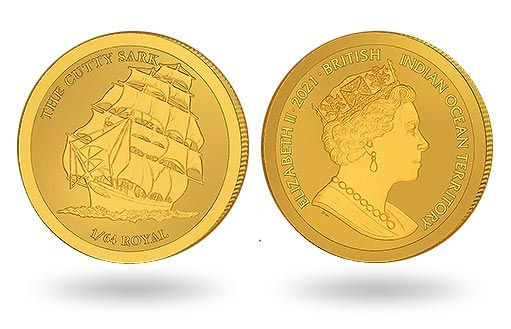 Британия выпустила золотые монеты с легендарным парусником