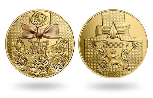 Французские золотые монеты в честь бренда Dior