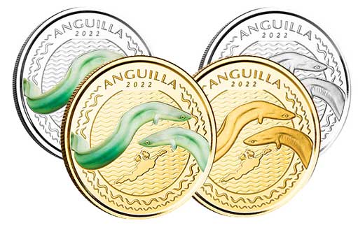 Ангилья представила инвестиционные монеты с угрем