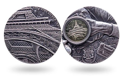 Серебряные монеты Чада в честь Эйфелевой башни