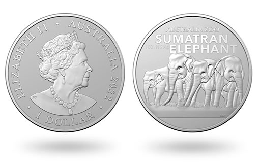 Австралийские инвестиционные серебряные монеты со слоном