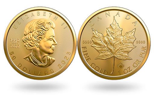 золотые монеты Канады и Австрии в память о Елизавете II