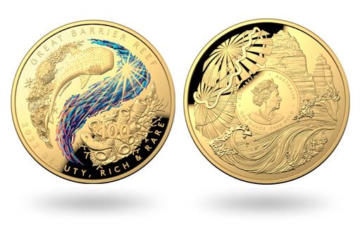 Красота Барьерного Рифа на золотых монетах Австралии