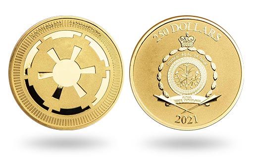 по заказу республики Ниуэ подготовили инвестиционную монету из золота Имперский герб