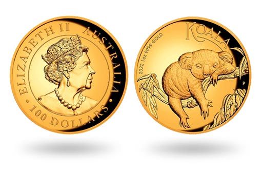 Золотые австралийские монеты с коалой