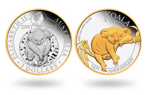 Австралия посвятила серебряные монеты коале