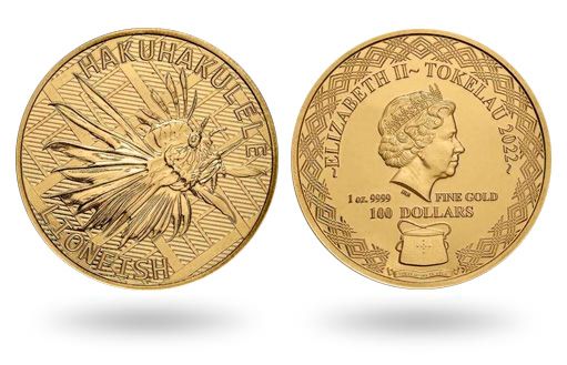 Крылатка на золотых монетах Токелау