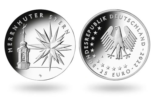 Моравская звезда на серебряных монетах Германии