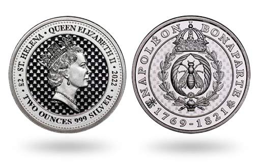 Пчела Наполеона на серебряных монетах Острова Святой Елены
