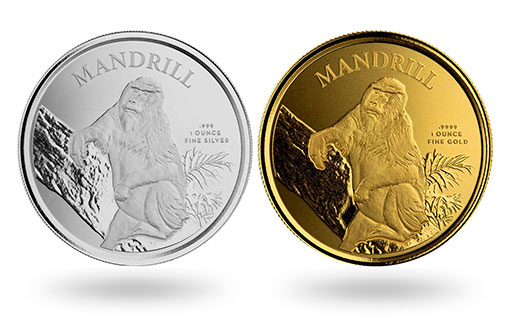 Золотые и серебряные монеты Мандрил Монетного двора Скоттсдейла