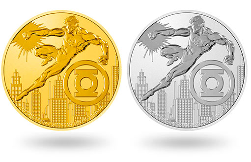 Золотые и серебряные монеты с героем комикса