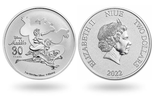 Серебряные монеты с Алладином