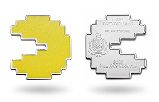 Ниуэсские серебряные монеты в честь PAC-MAN