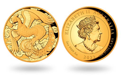 Феникс на золотых монетах Австралии