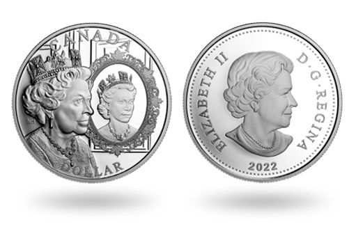 Канадские серебряные монеты к 70-летию правления королевы Елизаветы II