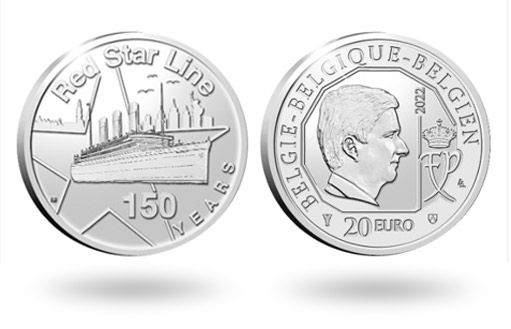 Серебряные монеты Бельгии судоходной компании
