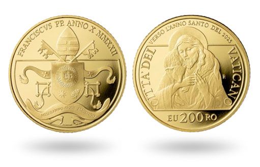 золотые монеты Ватикана, посвященные юбилею в истории Церкви