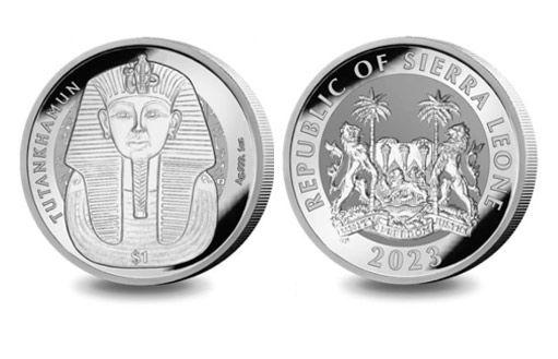 Серебряные монеты Сьерра-Леоне в честь Тутанхамона