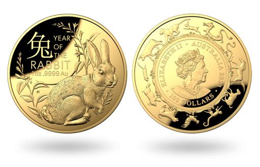 Австралийские золотые монеты в честь кролика