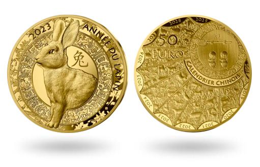 кролик на ранцузских золотых монетах