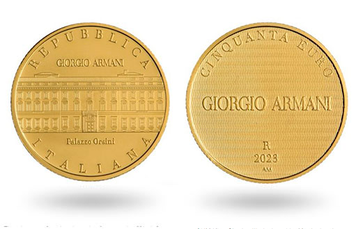 Золотые итальянские монеты посвящены Джорджио Армани