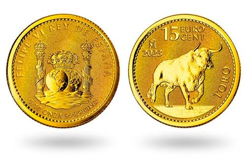 Золотые монеты Испании с быком