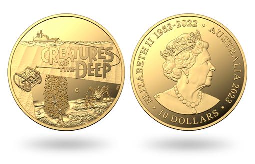 Исследования подводного мира изображены на золотых монетах Австралии