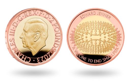 Британские золотые монеты в честь Эдварда Дженнера