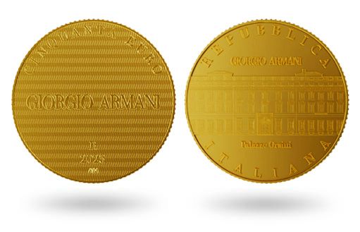 Золотые монеты Италии в честь Армани