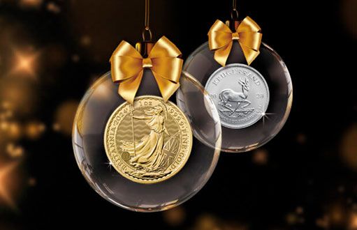 золотые монеты в подарок на Новый год