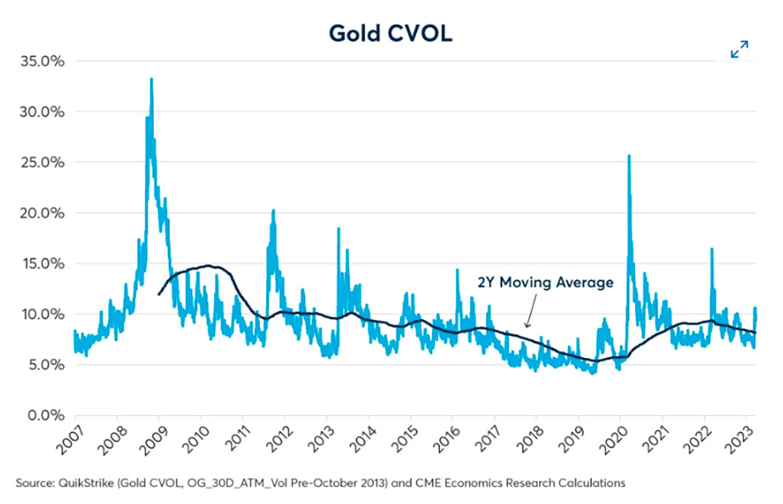Индекс волатильности CME Group золота