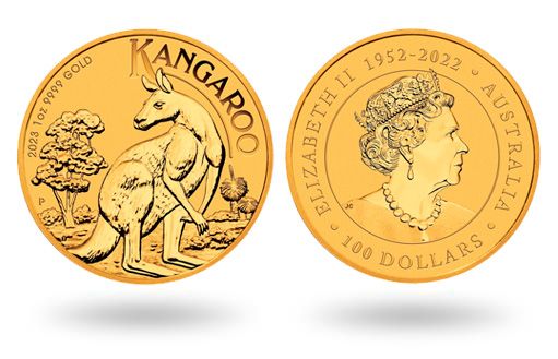 Австралийские инвестиционные монеты из золота в честь кенгуру