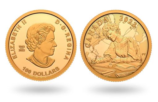Кэтлин Коулман на золотых монетах Канады