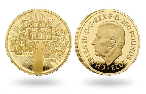 Британские золотые монеты в честь Ширли Бэсси