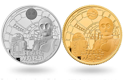 Британские золотые и серебряные монеты в честь дроидов