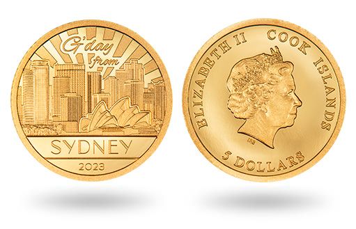 Сидней на золотых монетах Островов Кука