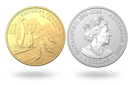 Золотые и серебряные монеты Австралии в честь животных Антарктики