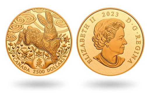 Канадские золотые монеты с кроликом