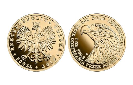 Золотые монеты Польши с белохвостым орлом