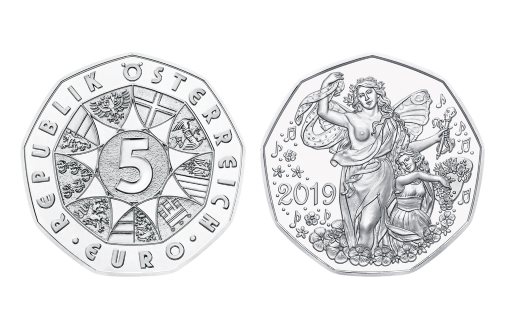 новогодние австрийские монеты из меди и серебра