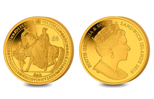 Памятная золотая монета в честь 200-летия королевы Виктории