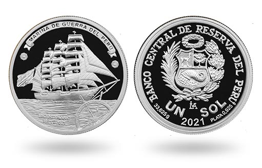 в Перу выпустили серебряные монеты, посвященные 200 годовщине с момента создания своего флота