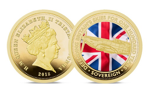 Золотые памятные монеты к юбилею ВВС Великобритании