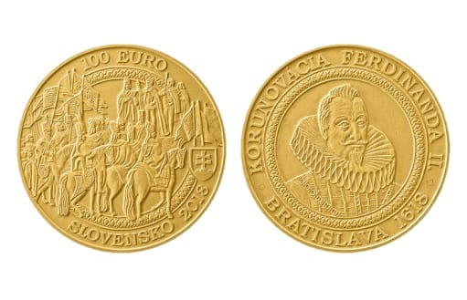  Золотая монета Словакии в честь четырехсотлетия со дня коронации Фердинанда Второго